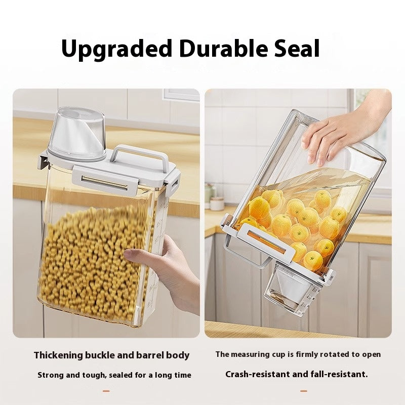 Food Grade Storage Jar for Rice, Noodles & Cereals - 1.8L/2.5L/3L Options