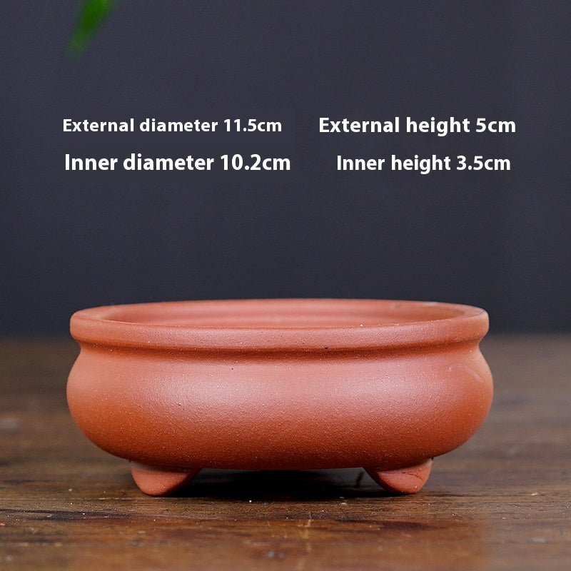 Breathable Ceramic Flower Pot for Home Garden Office Balcony - Multiple Colors