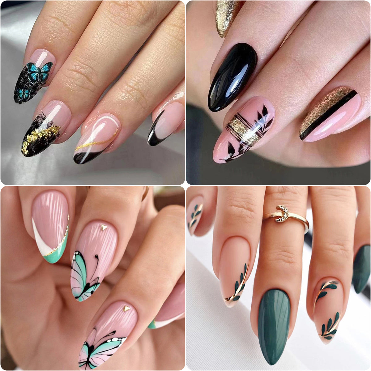 French Armor Nail Art Kit for Manicure - Starry Sky Design, Plastic, Multiple Styles