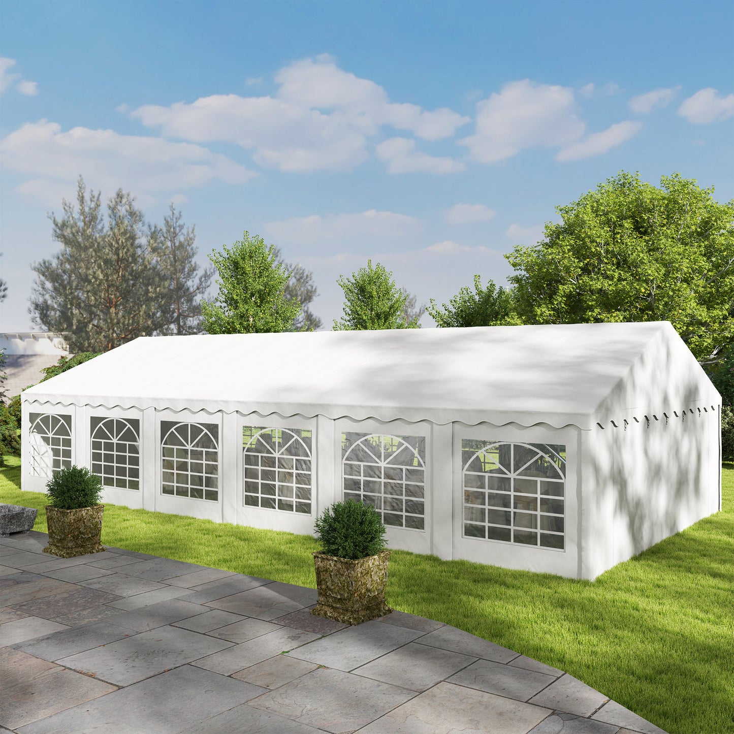 20' x 40' Outdoor Canopy Tent with Removable Sidewalls & 12 Windows