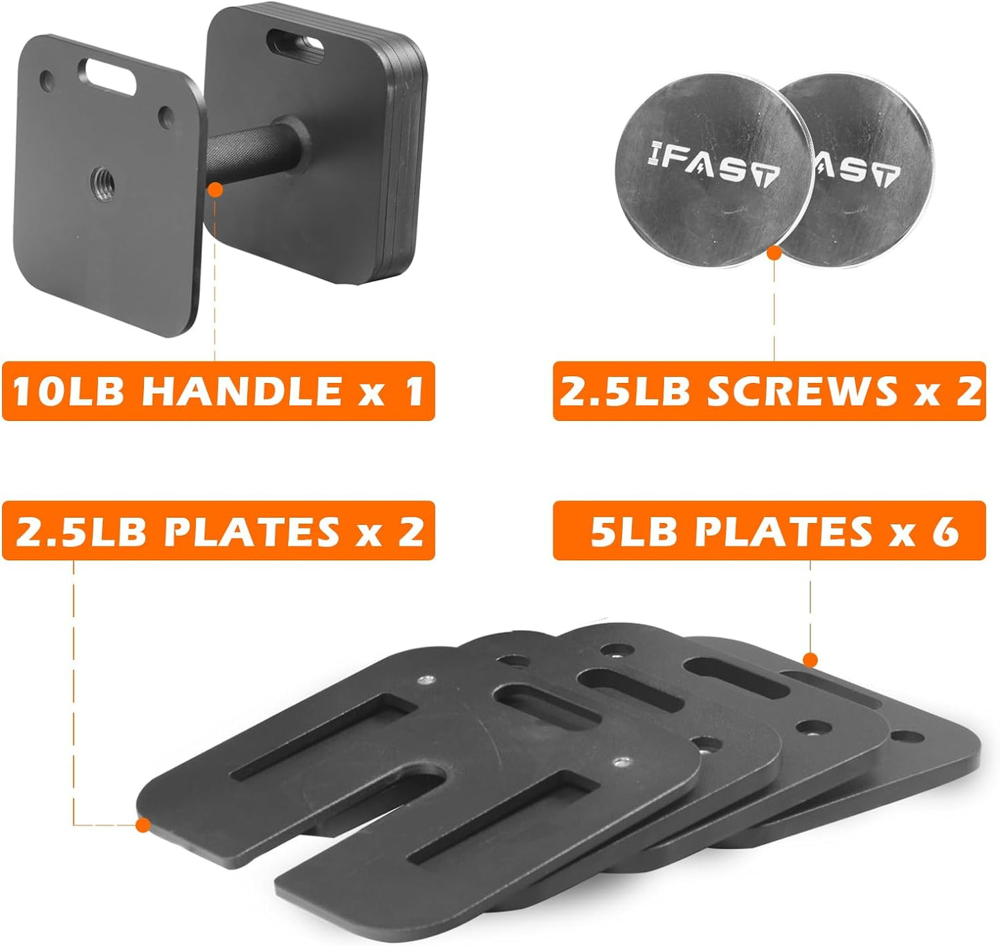 9-in-1 Adjustable Dumbbell Set with Quick-Lock and Anti-Slip Design