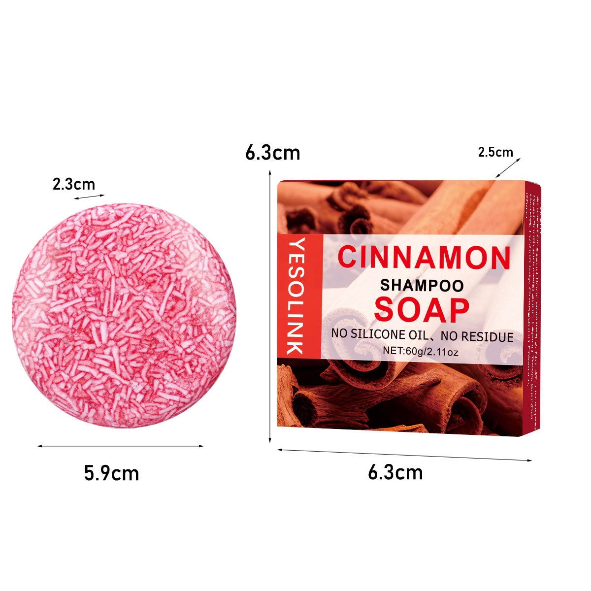 Cinnamon Scented Shampoo Bar - Natural Body Care 60g
