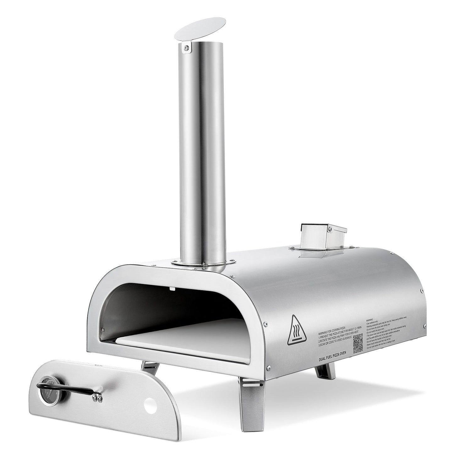 Outdoor Portable Pizza Oven - Dual Fuel for Camping
