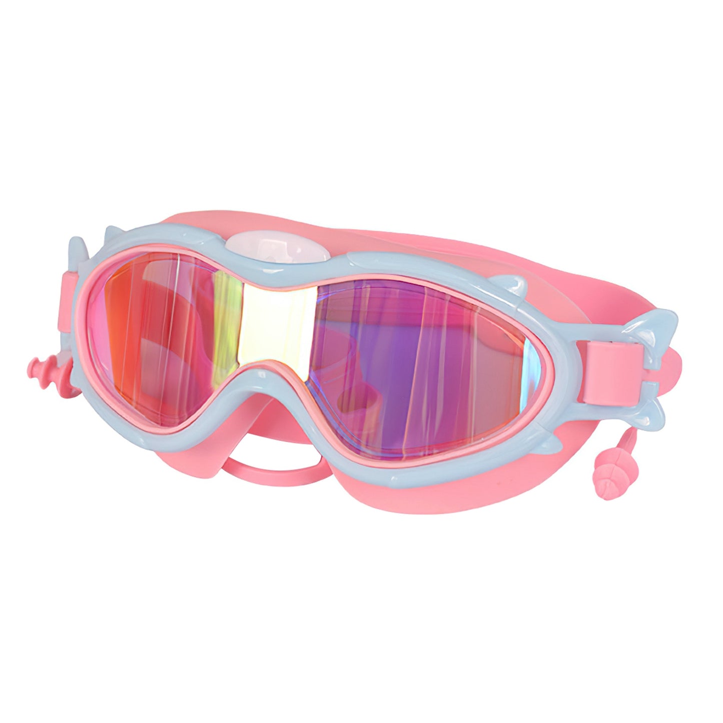 Kids Swim Goggles with Ear Plugs - UV Protection, Anti-Fog, Leak Proof