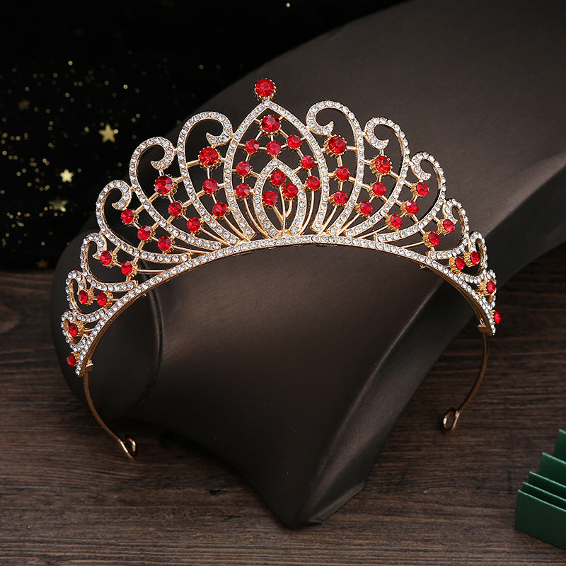 Alloy Rhinestone Crown Headband - Multiple Colors