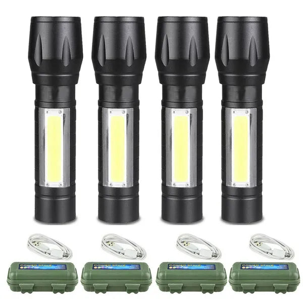 Mini LED Headlamp Flashlight with COB Light and USB Rechargeable Battery