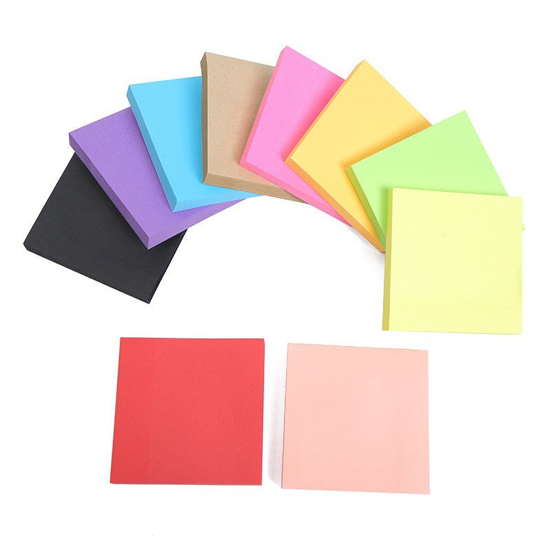 Fluorescent Color Sticky Notes Set - 100 Pages Home Office Supplies