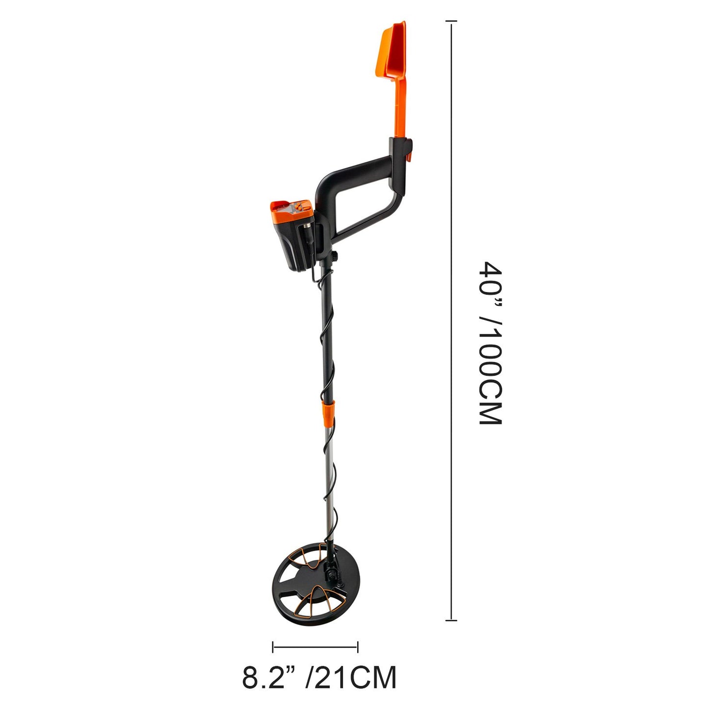 Waterproof Metal Detector for Underwater & Ground Search - LCD Display, High Accuracy, Adjustable Length, Yellow