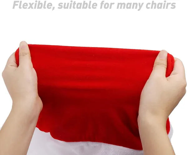4-Pack Red Dining Chair Slipcovers for Christmas Decoration
