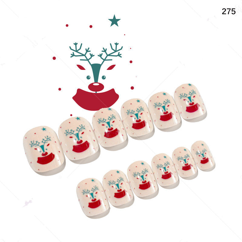 Christmas Kids Nail Stickers 24 Pieces Wearable Nail Art for Children