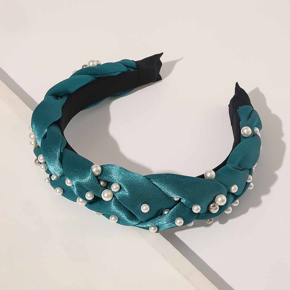 Crossed Knotted Pearl Headband