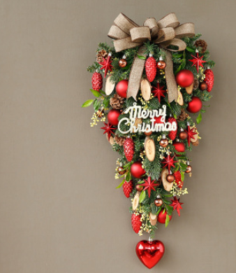 Christmas Wreath Door Wall Hanging Decoration for Festive Home Decor
