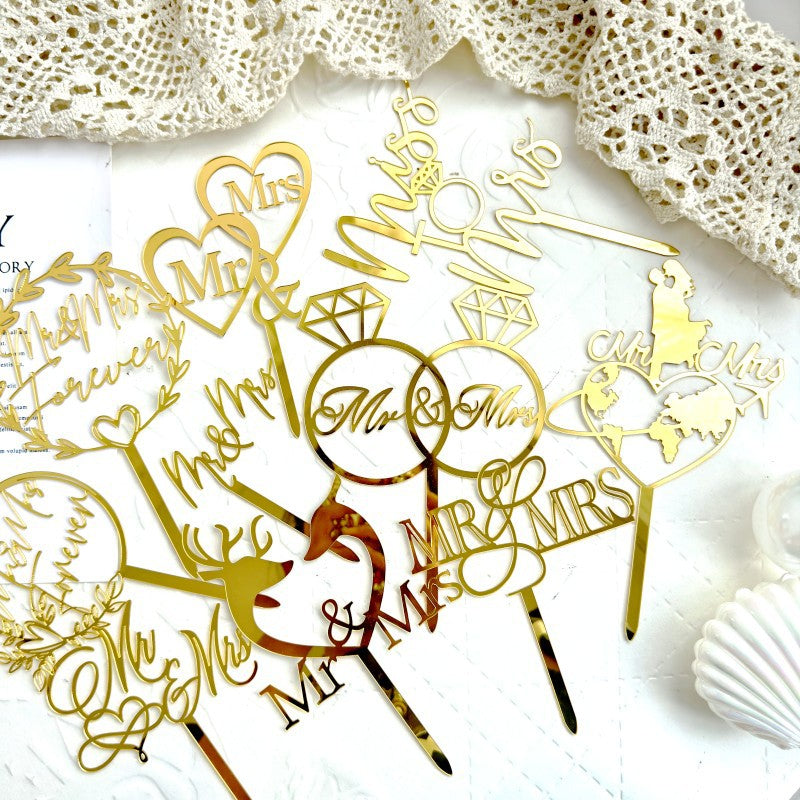 Wedding Proposal Acrylic Cake Insert - Love Heart Ring & More