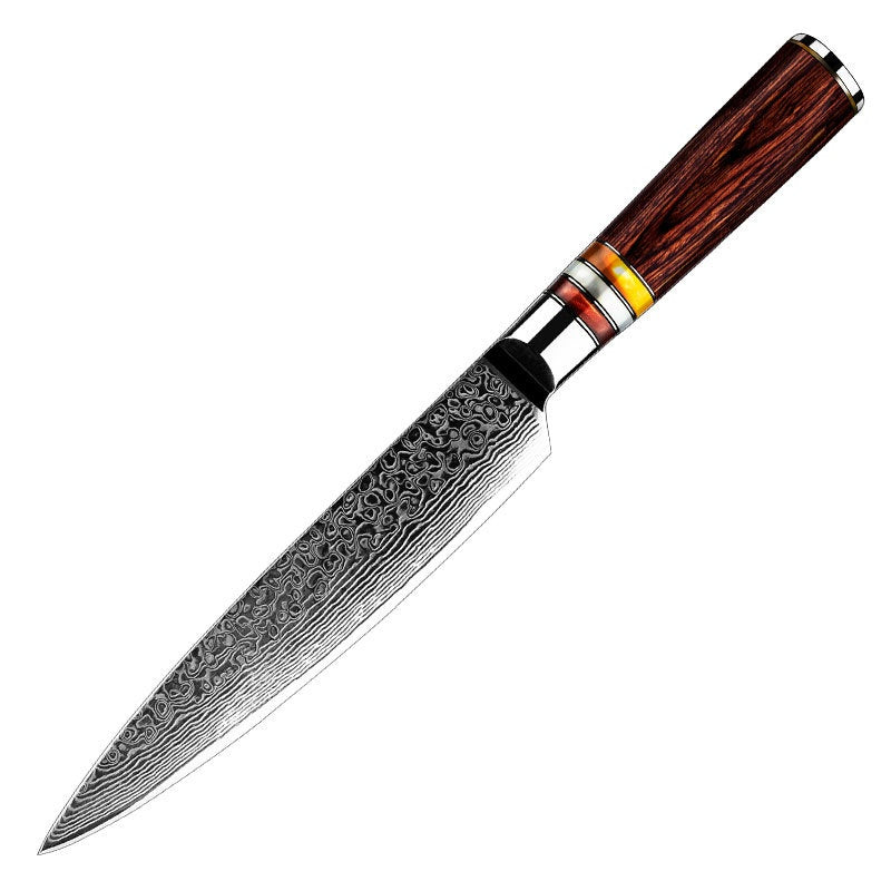 Chef Knife AUS10 Steel Core - Japanese Style, Damascus Layered Kitchen Knife