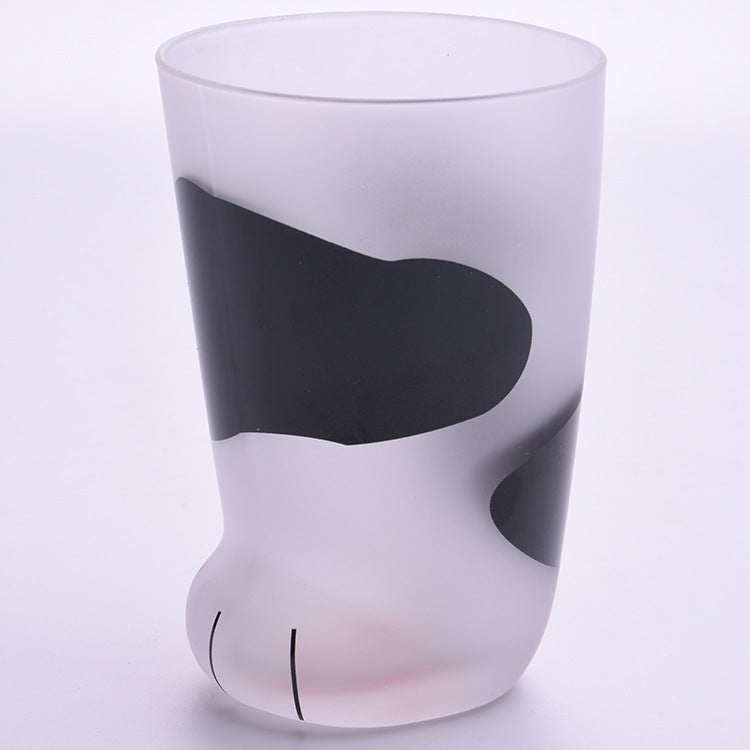 Cute Cat Paws Glass Mug - 300ml Heat-Resistant Tumbler