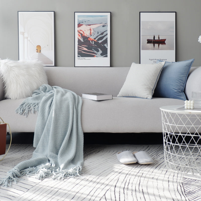 Modern Blue Throw Pillow Cover 45x45cm Sofa Cushion Cover Nordic Style