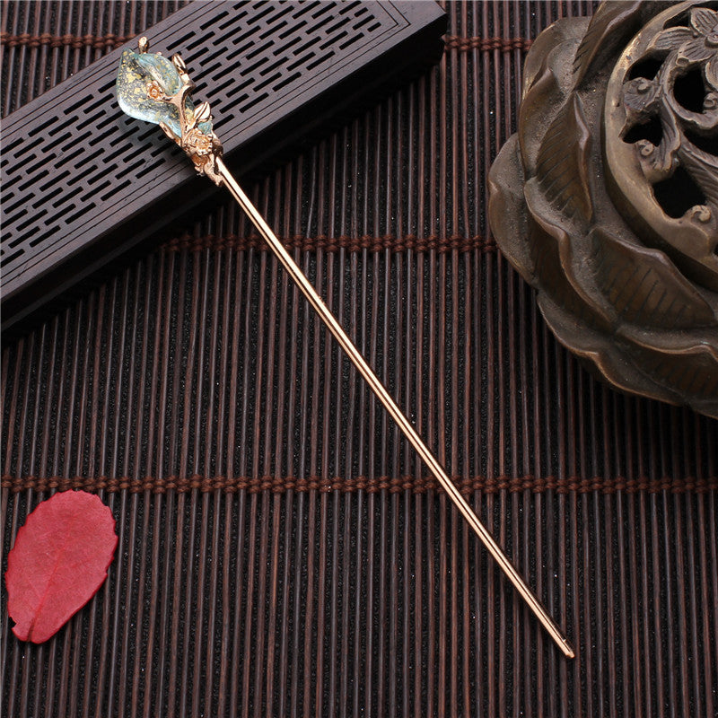Antique Mulan Hairpin with Tassel for Women - Retro Hanfu Hair Accessory
