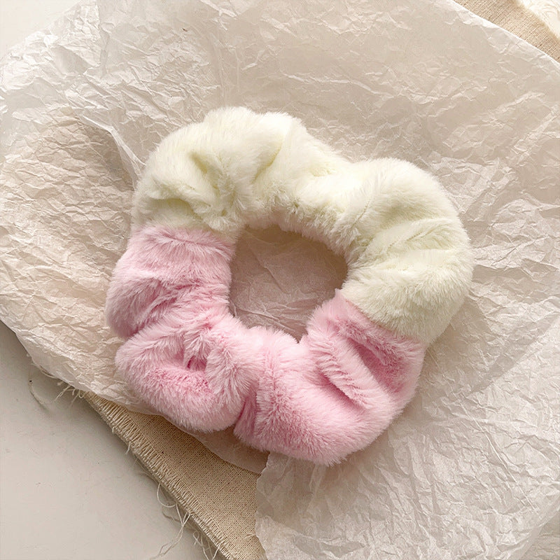 Cute Plush Elastic Hair Scrunchie - Soft Large Intestine Style Hair Band
