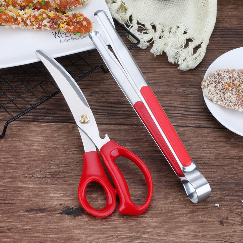 Korean BBQ Scissors Clip Tool Set - Stainless Steel Kitchen Accessories