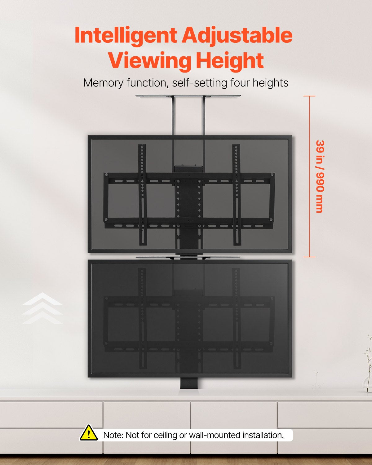 Motorized TV Lift Stand for 32-70 Inch TVs with Remote Control