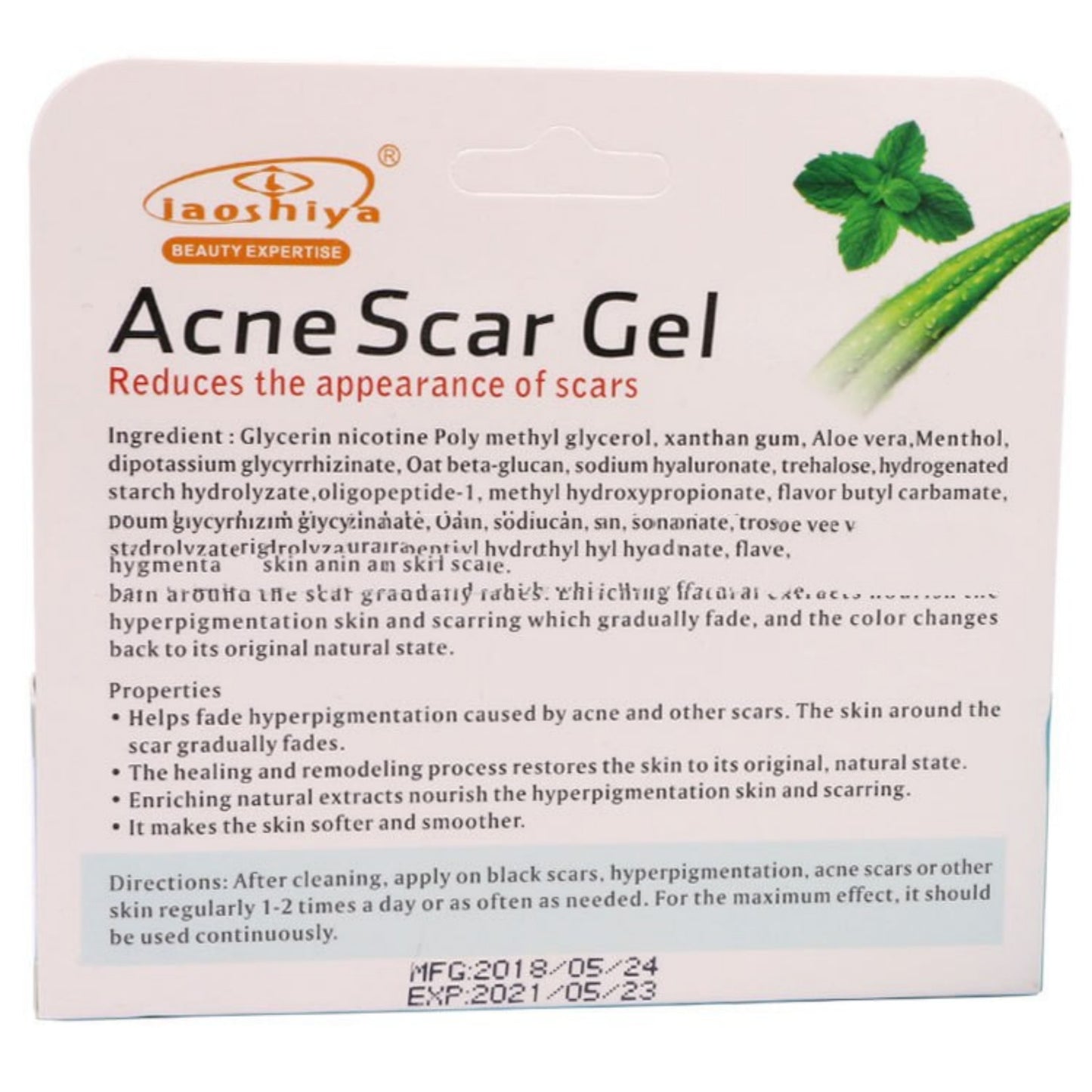 Acne Removal Cream with Green Tea & Aloe Vera 35ml - Oil Control & Pore Tightening