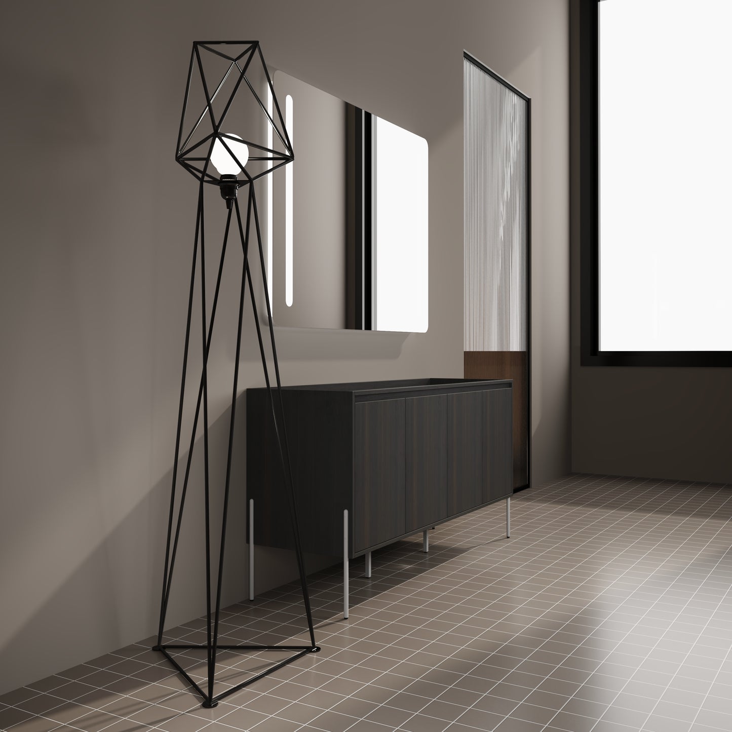 60" Freestanding Bathroom Vanity with Soft Close Doors - Dark Oak