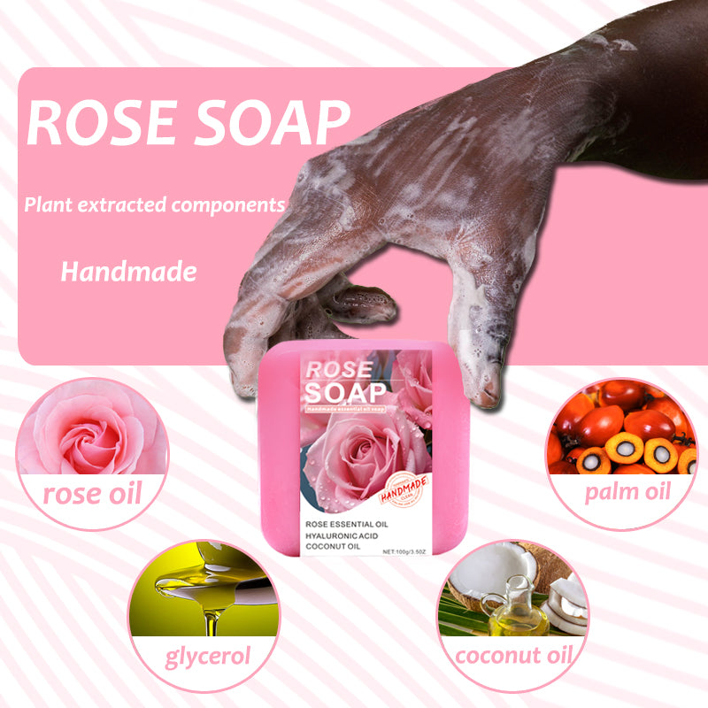 Rose Essential Oil Soap 100g Natural Body Care for Sensitive Skin