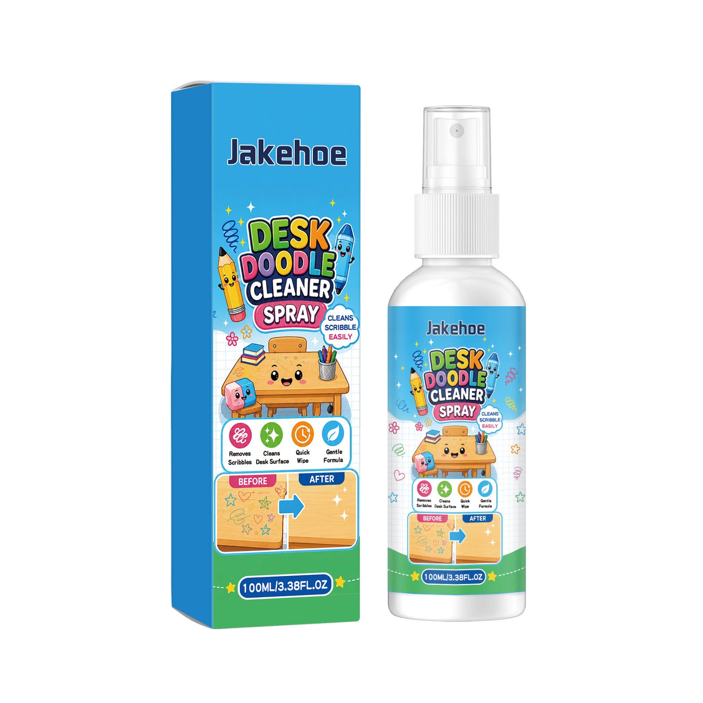 Desk Doodle Cleaner Spray 100ml - Home Office & Furniture Cleaning