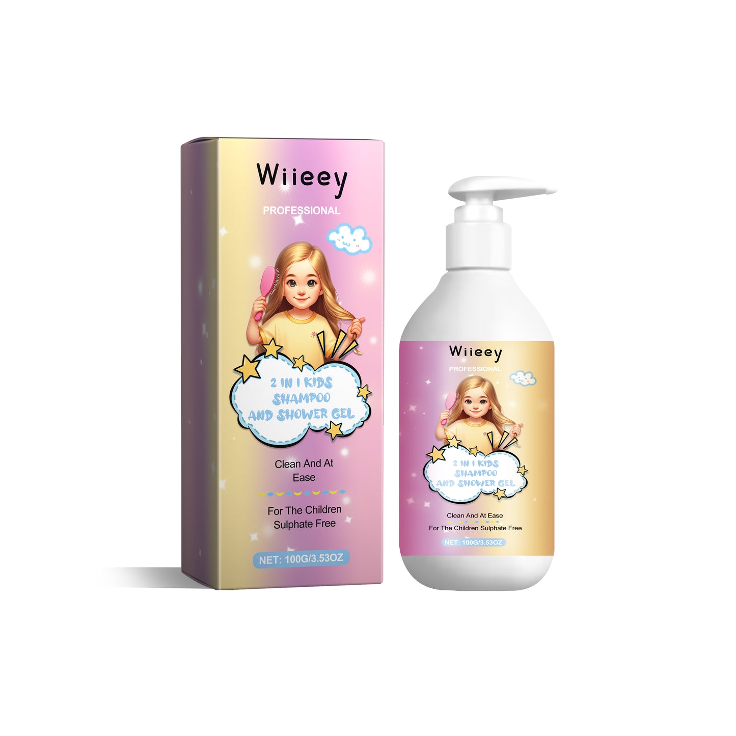 2-in-1 Kids Shampoo and Body Wash - Nourishing Argan & Coconut Oil Formula
