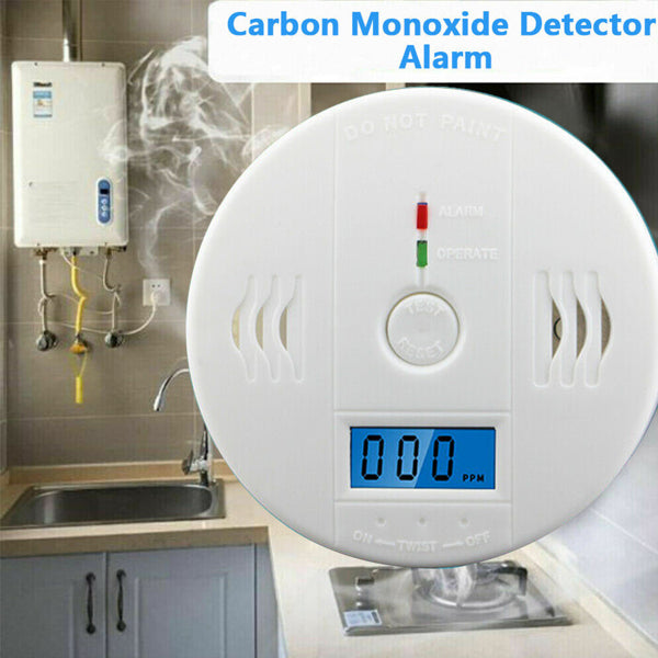 LCD Display CO Carbon Monoxide Gas Detector Device Home Safety Alarm