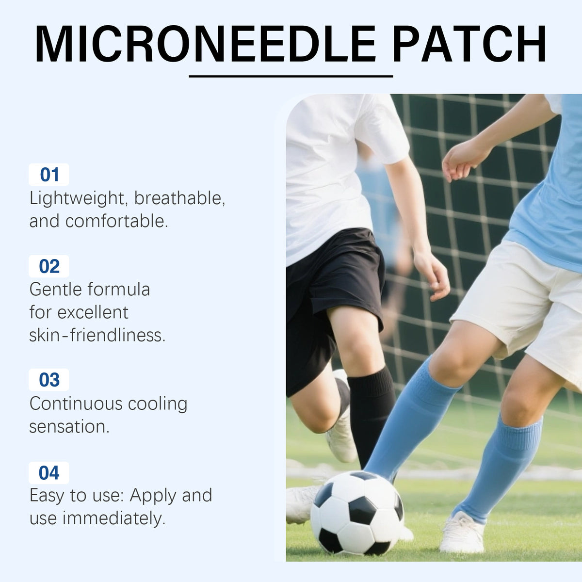 Gentle-Formula Massage Leg Care Patches - 4pcs
