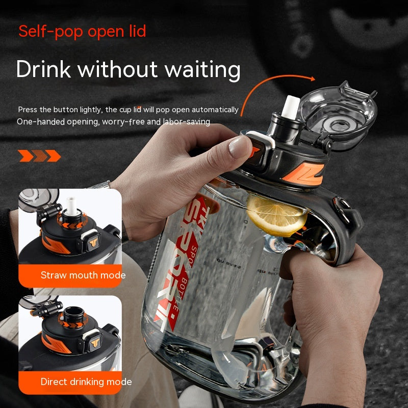 Large Capacity Water Bottle for Outdoor Sports - High Temperature Resistant, Portable Barrel
