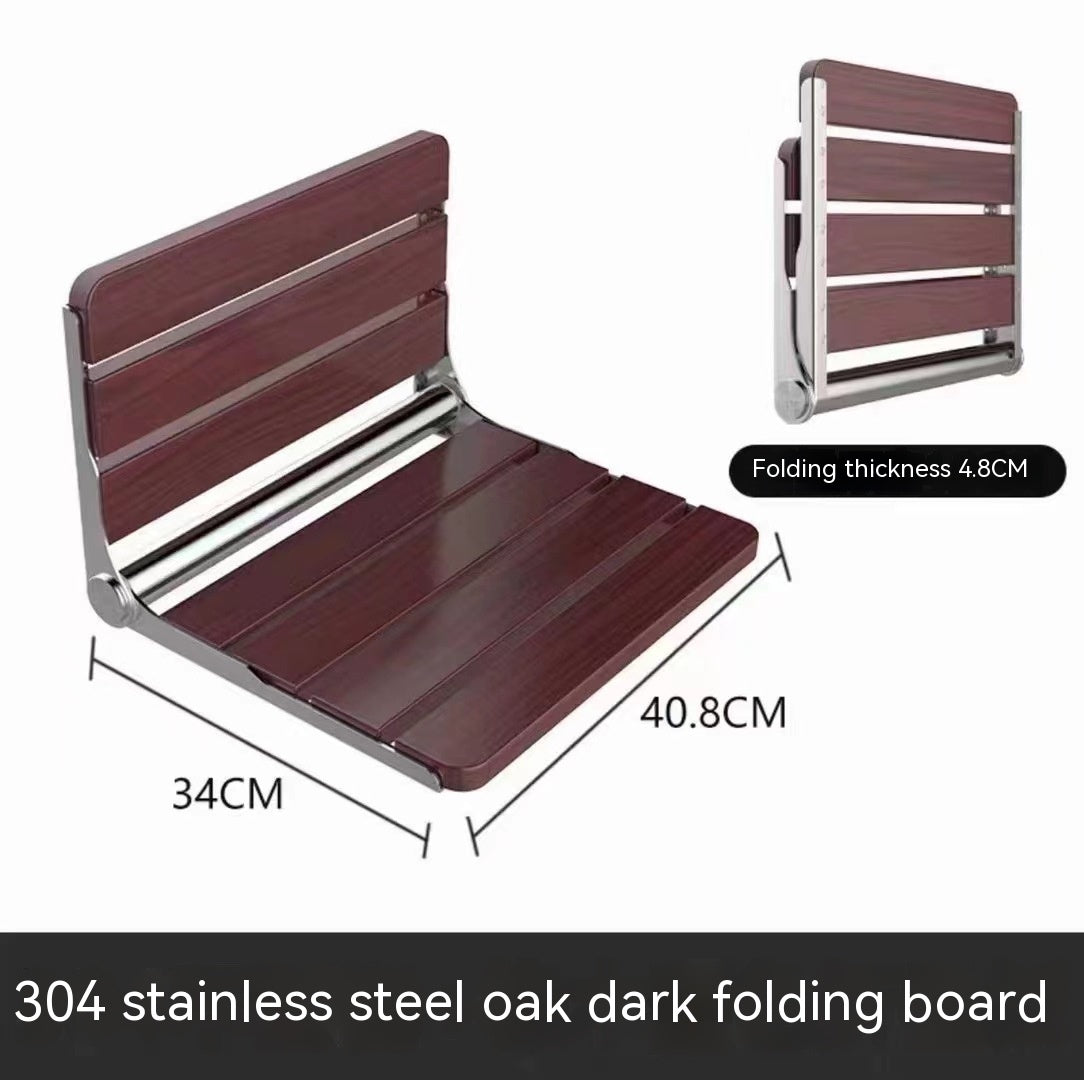 Wall-Mounted Folding Bath Stool with Load Capacity 200kg - Modern Bathroom Furniture