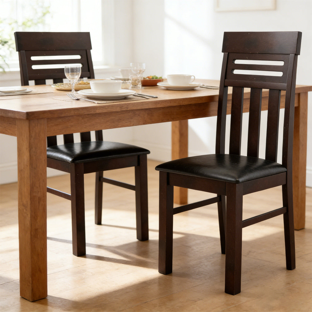 Dining Chairs High Back Room Set Of 2 PU Leather Up 330 Lbs For