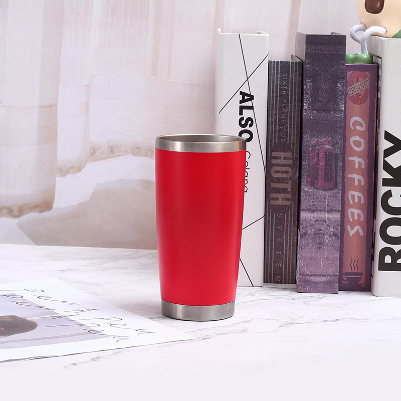 20oz Double-Wall Stainless Steel Car Mug - Vacuum Insulated Drinkware