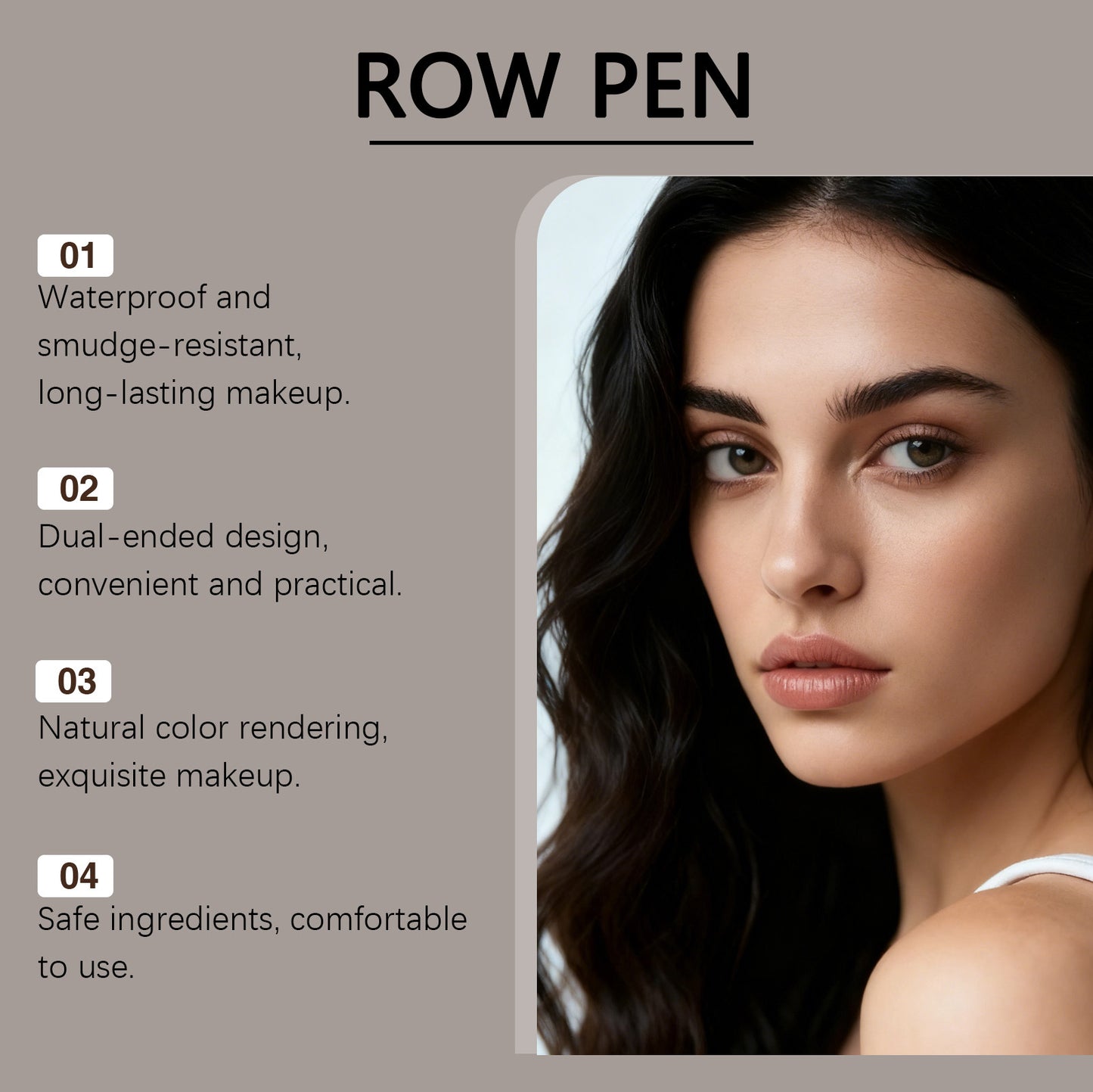 Natural Eyebrow Pencil for Makeup - Custom Color Shades & Brush Included