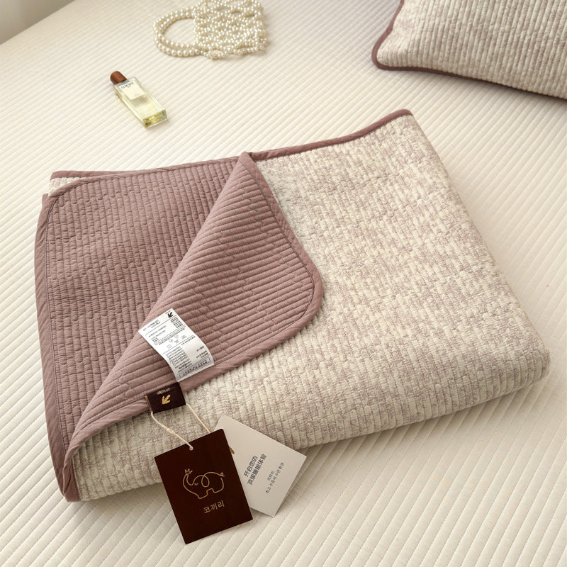 Double-Sided Pure Cotton Quilted Mattress Cover Bedspread - Multiple Sizes & Patterns