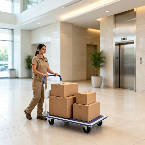 Heavy-Duty Folding Hand Truck - 660LBS Capacity Platform Cart with Non-Slip Surface