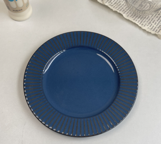 8-Inch Ceramic Plate Set for Kitchen Storage - Multiple Styles