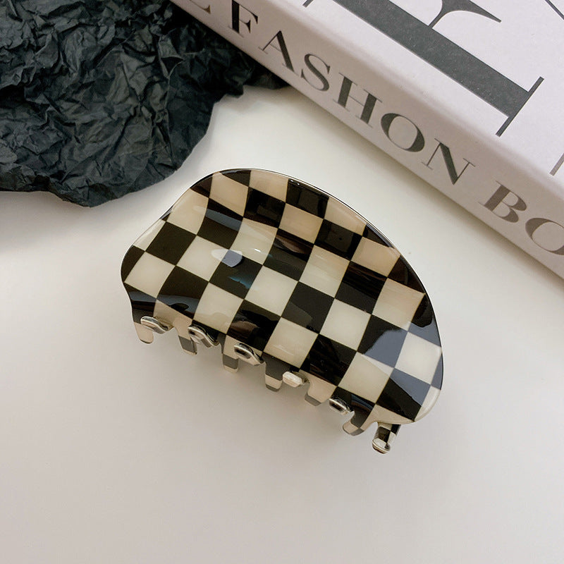 Checkerboard Grip Clip Hair Clip - Multiple Colors