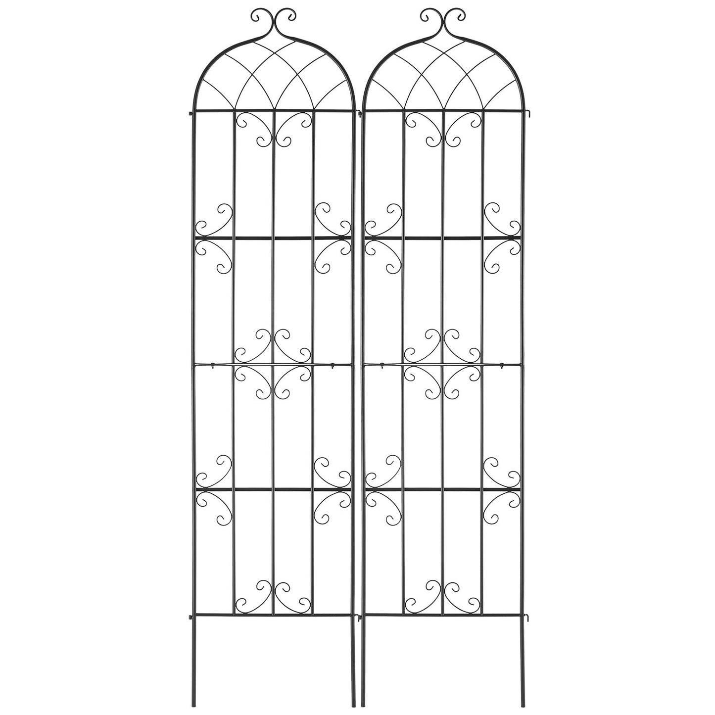 2 Pack Metal Garden Trellis for Climbing Plants 87x20 Inches Rustproof Support