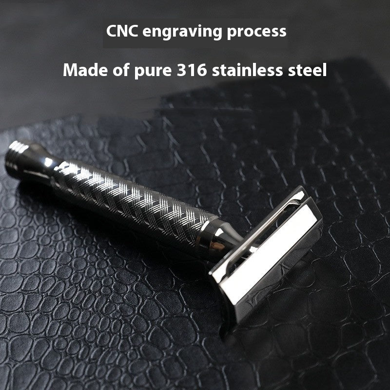 Men's Stainless Steel Double-Edged Shaver - Multiple Variants