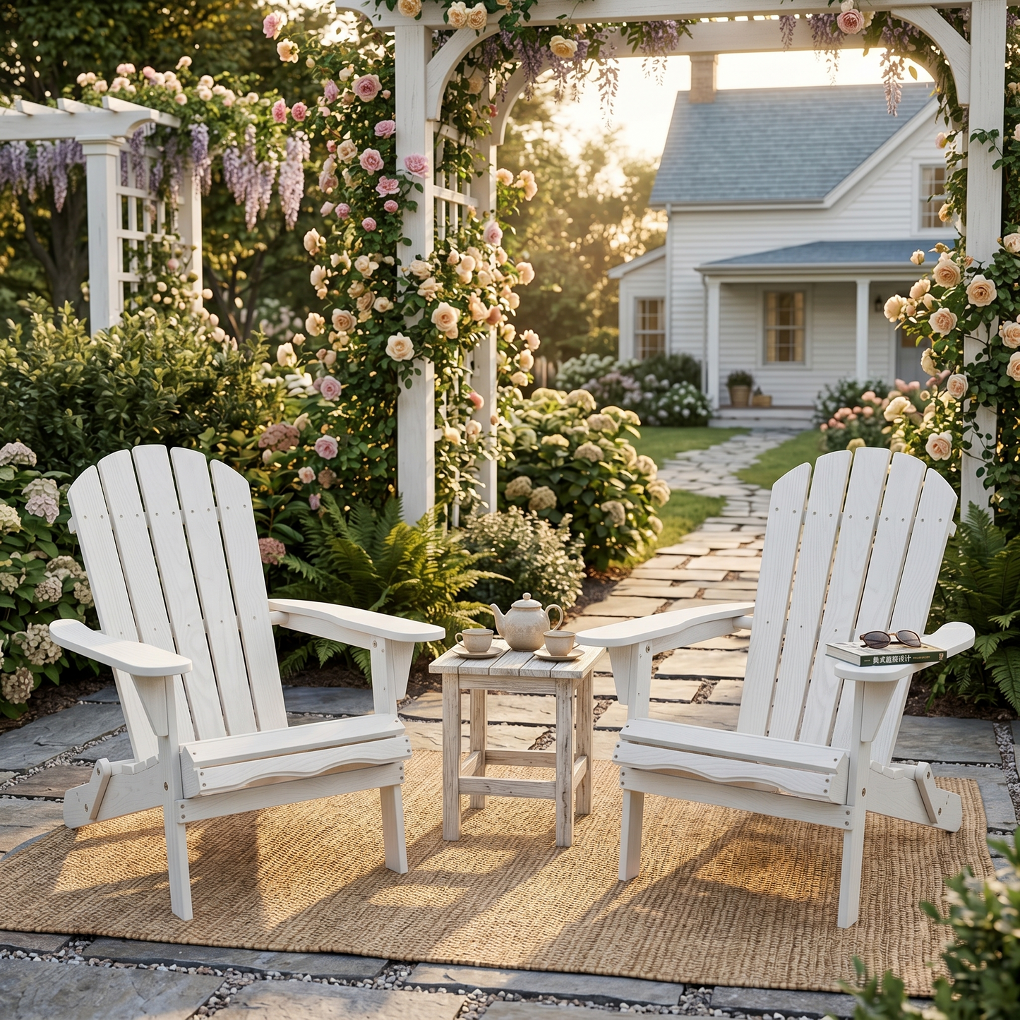 Wood Lounge Patio Chair For Garden Outdoor Wooden Folding Embossed