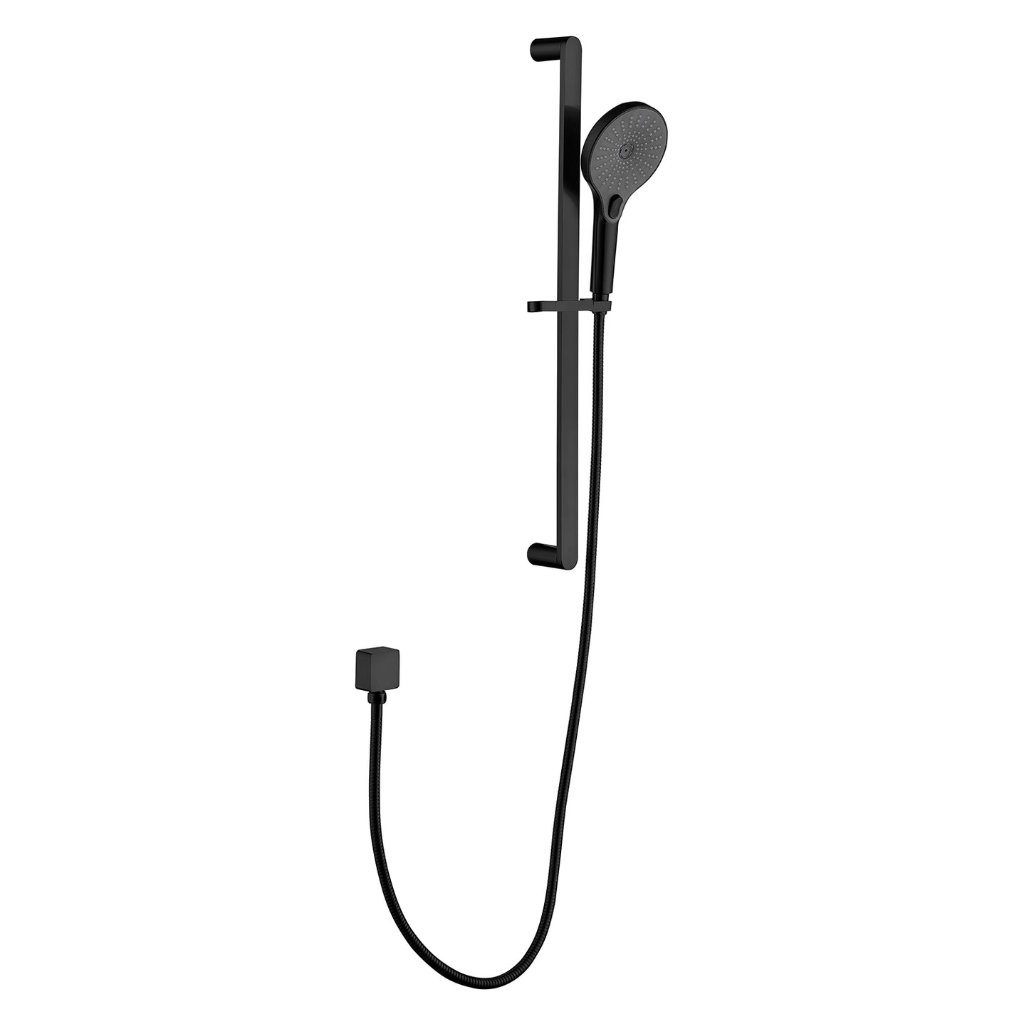 Handheld Shower with Slide Bar and 59-Inch Hose - Matte Black