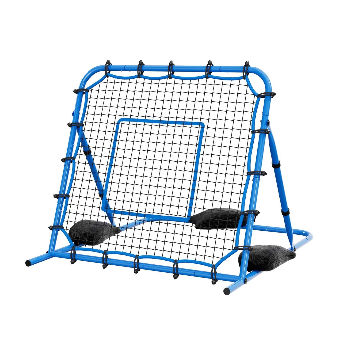 Soccer Rebounder Net for Training - Heavy-Duty Iron Frame & PE Net - 3.7x3.7 ft
