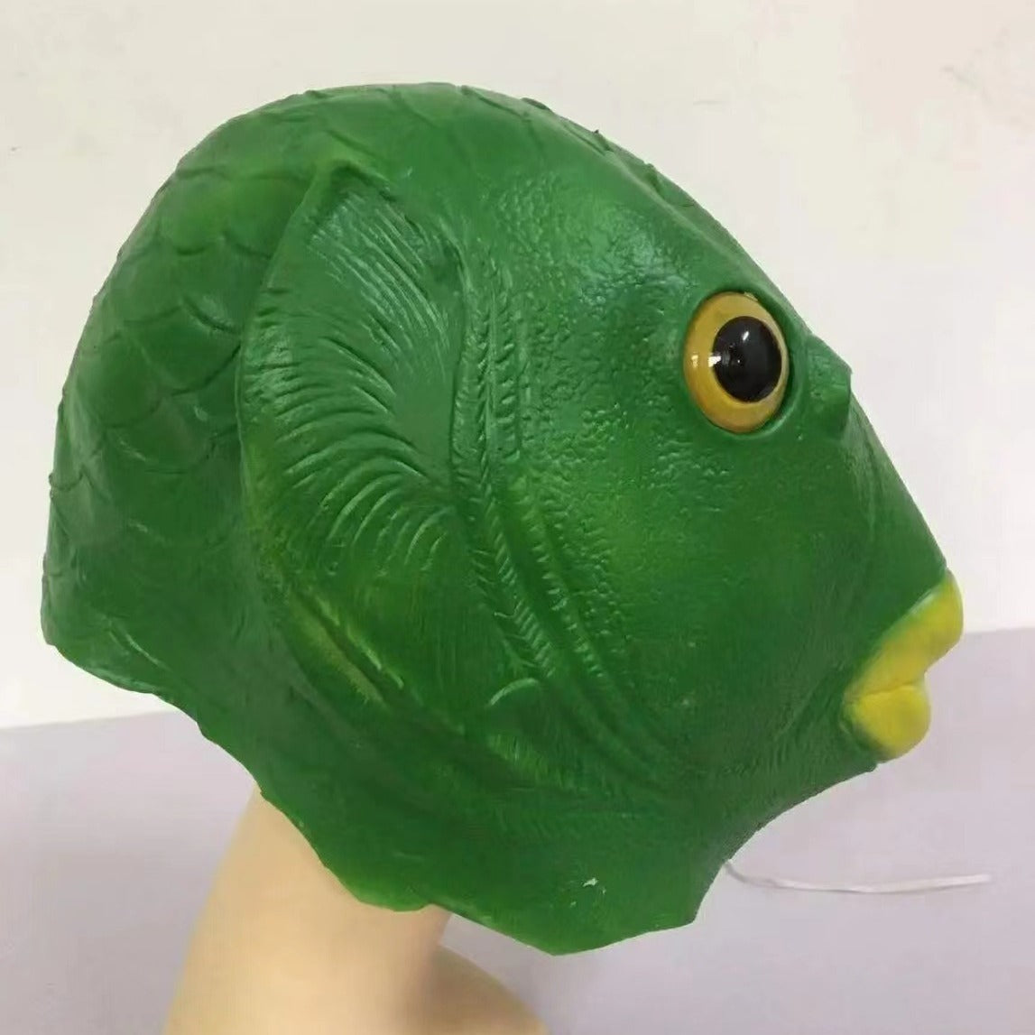 Funny Green Fish Latex Mask - Unique Costume Mask for Parties & Events