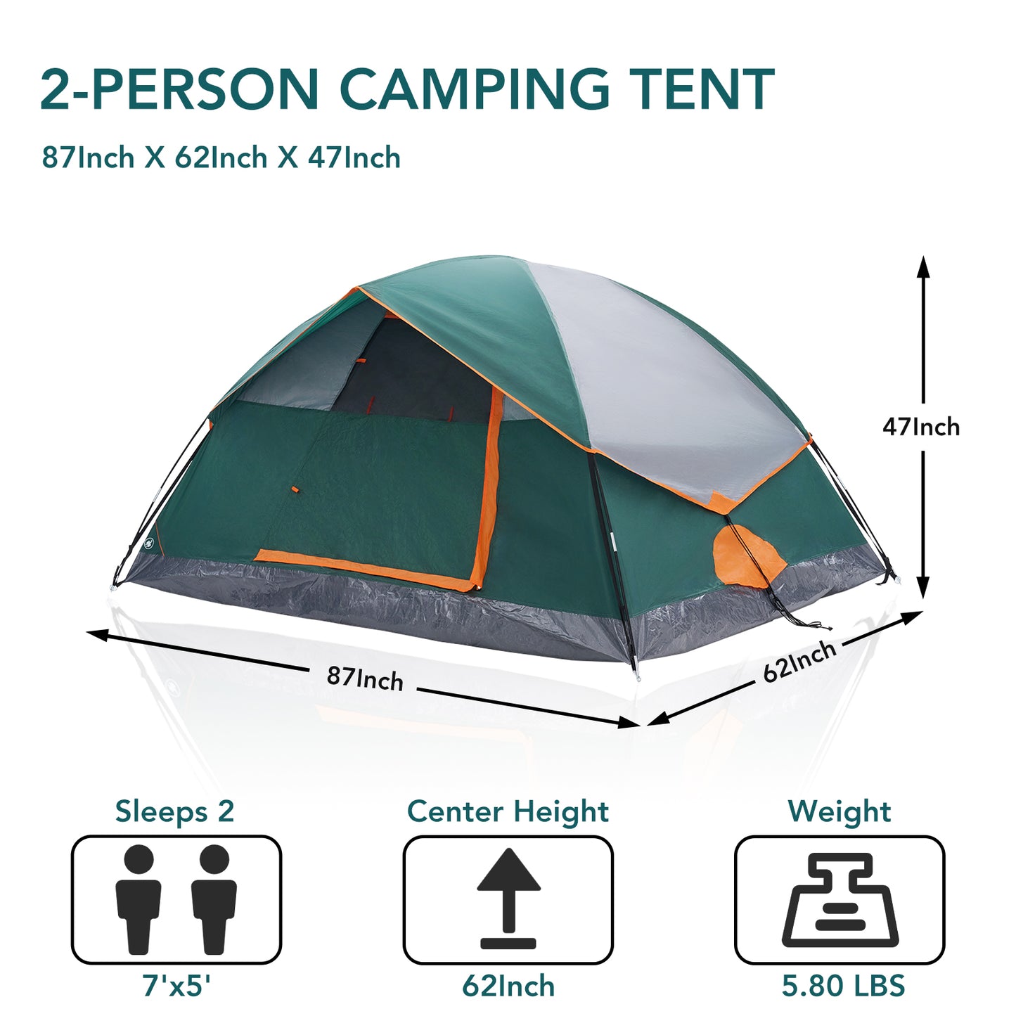 Waterproof Dome Camping Tent with Multi-Directional Ventilation