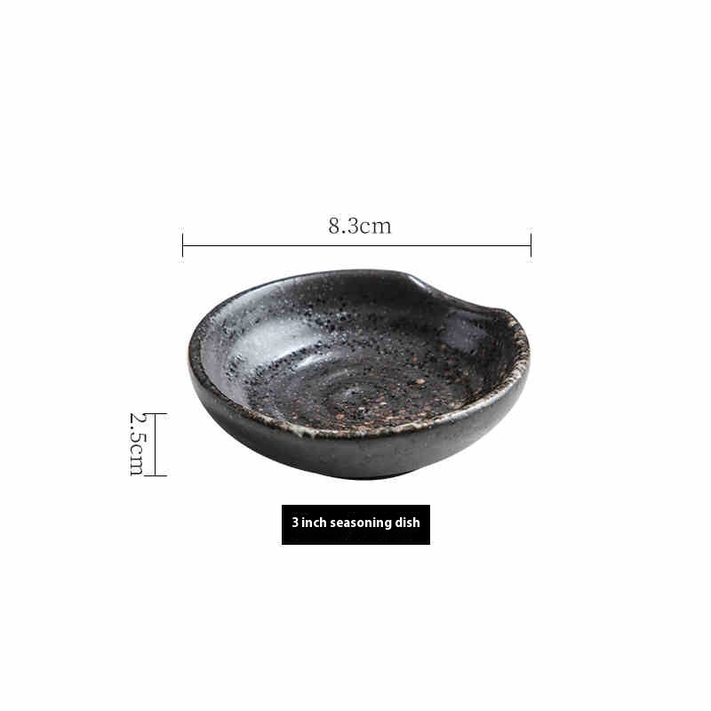 Ceramic Condiment Saucer Dish Set for Kitchen & Dining