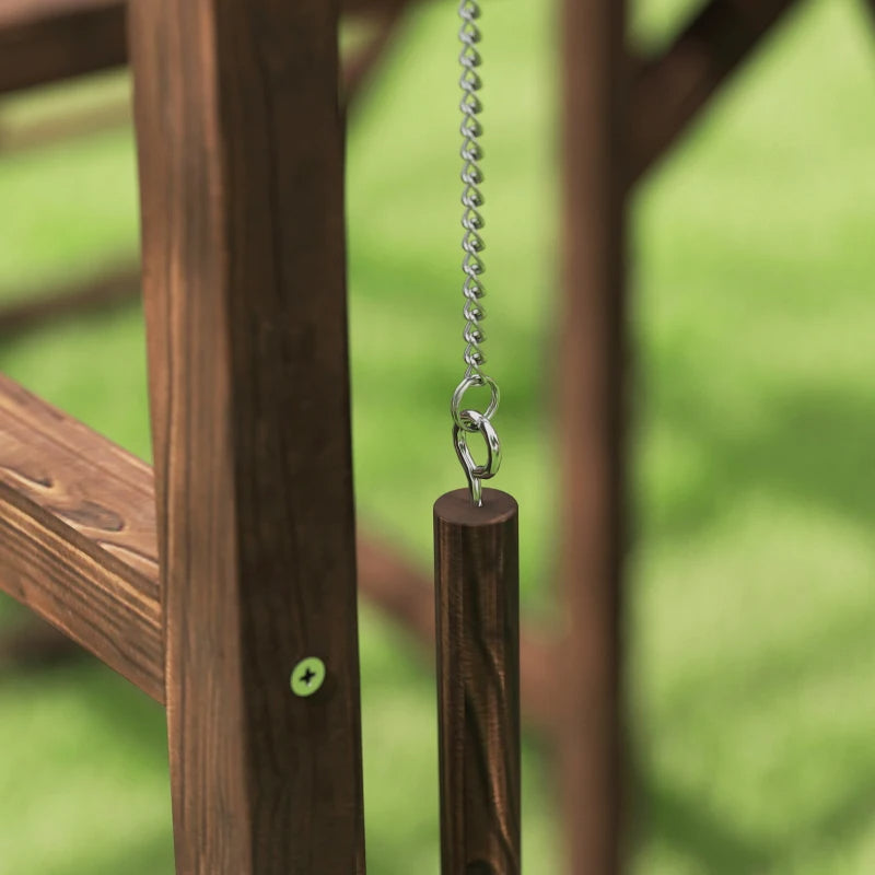 Chicken Play Set with Perches Swing Ladder and Platform for 3-4 Chickens - Coffee