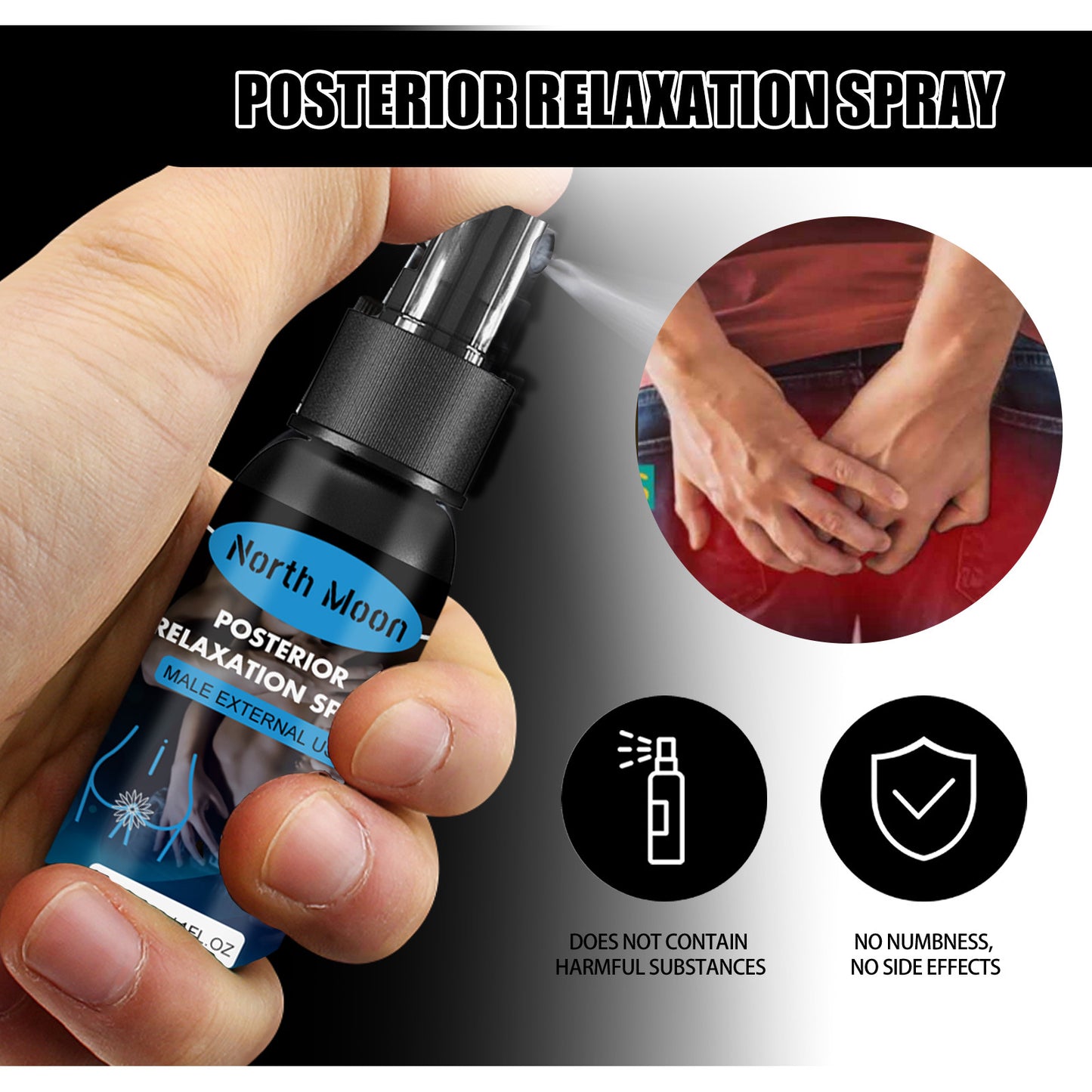 Men's Back Relaxation Spray 30ml - Cooling Mint & Water Relief